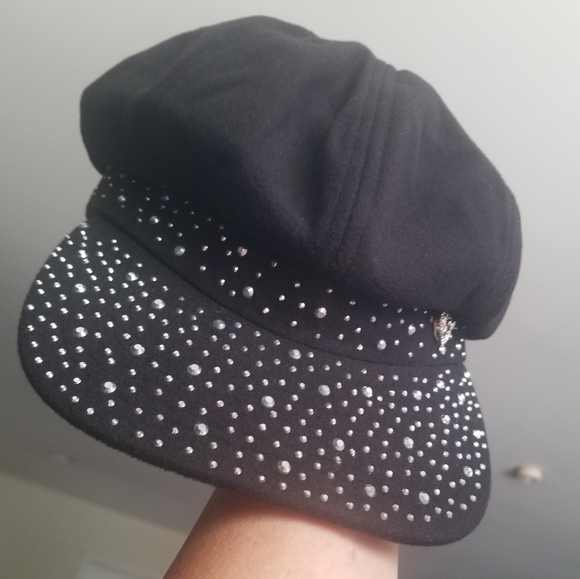 JUICY COUTURE NEWSBOYS BLING HAT NWT !!! BLACK - Picture 2 of 9